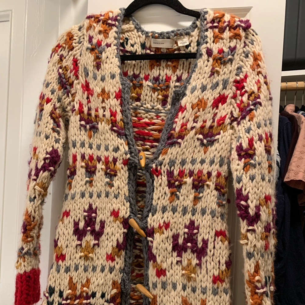Anthropologie knitted cartigan. Size S/P Brand: sleeping on snow